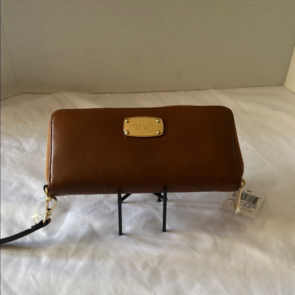 Michael Kors Tan Leather Wristlet